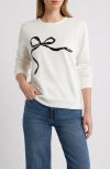 Caslonr Caslon(r) Sequin Bow Sweatshirt