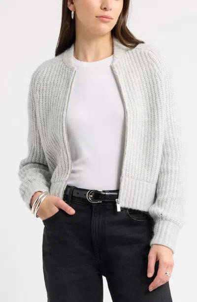 Caslonr Caslon(r) Shaker Stitch Bomber Jacket In Gray