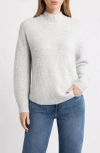 Caslonr Caslon(r) Shirttail Mock Neck Sweater In Gray