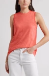 Caslonr Caslon(r) Sleeveless Cotton Blend Crewneck T-shirt