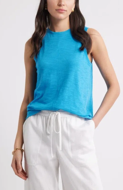 Caslonr Caslon(r) Sleeveless Cotton Blend Crewneck T-shirt