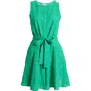 Caslonr Caslon(r) Sleeveless Cotton Eyelet Belted Dress