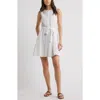 Caslonr Caslon(r) Sleeveless Cotton Eyelet Belted Dress In White