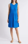 Caslonr Caslon(r) Sleeveless Tiered Jersey Dress In Blue Marmara