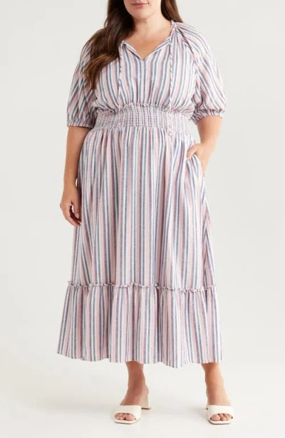 Caslonr Caslon(r) Smocked Waist Ruffle Hem Maxi Dress