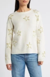 Caslonr Caslon(r) Star Jacquard Sweater In Ivory- Gold Sketched Star