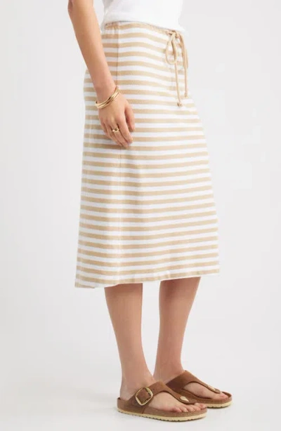 Caslonr Caslon(r) Straight Fit Stripe Knit Midi Skirt In Multi