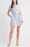 Caslonr Caslon(r) Stripe Cotton Mini Shirtdress In Multi