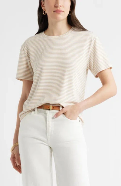 Caslonr Caslon(r) Stripe Crop T-shirt In Neutral