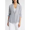 Caslonr Caslon(r) Stripe Linen Blend Blazer In Navy - White Brianne Stripe