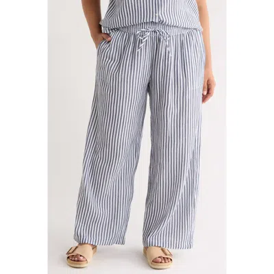 Caslonr Caslon(r) Stripe Pull-on Wide Leg Pants In Neutral