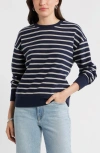 Caslonr Caslon(r) Stripe Pullover Sweatshirt In Blue