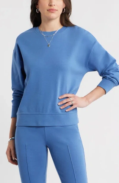 Caslonr Caslon(r) Stripe Pullover Sweatshirt In Blue