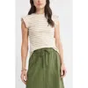 Caslonr Caslon(r) Stripe Ruffled Knit Top In Multi