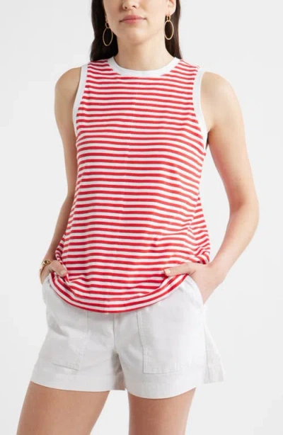 Caslonr Caslon(r) Swing Sleeveless Top In Red
