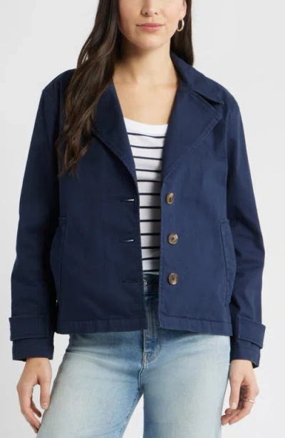 Caslonr Caslon(r) Swing Trench Coat In Blue