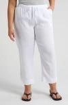 Caslonr Caslon(r) Tapered Linen Pants In White