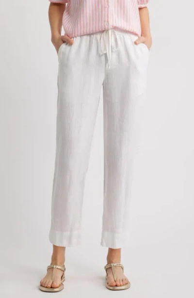 Caslonr Caslon(r) Tapered Linen Pants In White