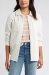 Caslonr Caslon(r) Textured Knit Shirt Jacket In White