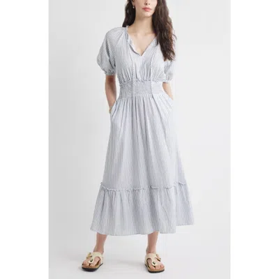 Caslonr Caslon(r) Tie Front Linen Blend Maxi Sundress
