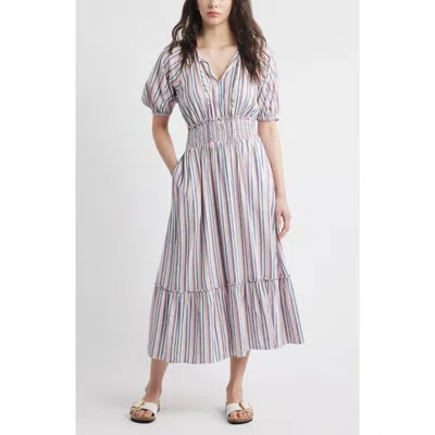 Caslonr Caslon(r) Tie Front Linen Blend Maxi Sundress