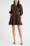 Caslonr Caslon(r) Tie Neck Tiered Dress