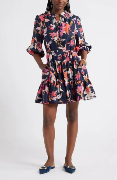 Caslonr Caslon(r) Tie Neck Tiered Dress In Multi