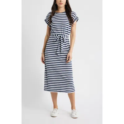 Caslonr Caslon(r) Tie Waist Midi Dress In Blue