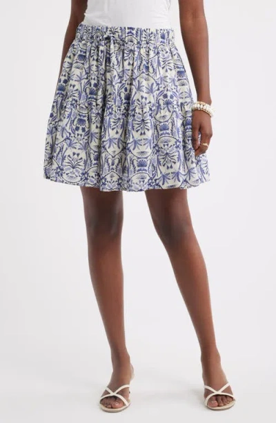 Caslonr Caslon(r) Tie Waist Miniskirt In Multi