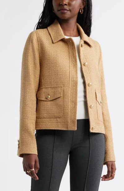 Caslonr Caslon(r) Tweed Jacket In Tan Tannin