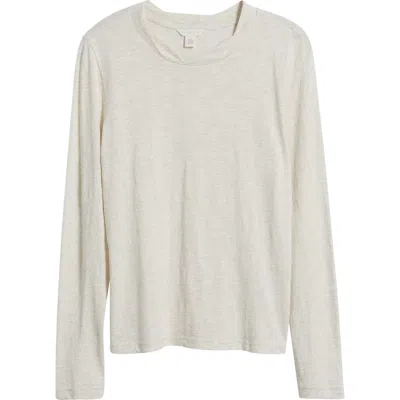 Caslonr Caslon(r) Twist Crewneck Long Sleeve T-shirt In White