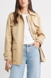 Caslonr Caslon(r) Utility Cotton Trench Coat In Brown