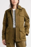 Caslonr Caslon(r) Utility Cotton Trench Coat In Green