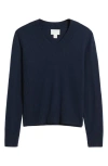 Caslonr Caslon(r) V-neck Wool & Cashmere Sweater In Blue
