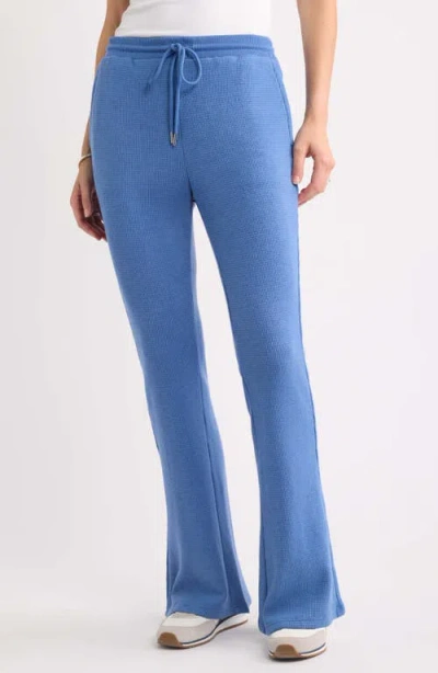 Caslonr Caslon(r) Waffle Flare Leg Pants In Blue Glory
