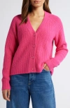 Caslonr Caslon(r) Weekend Cardigan In Pink Electric