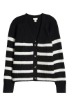 CASLONR CASLON(R) WEEKEND STRIPE CARDIGAN