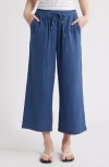 Caslonr Caslon(r) Wide Leg Crop Cotton Gauze Pants