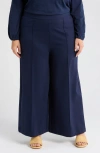 Caslonr Caslon(r) Wide Leg Crop Pants In Navy Blazer