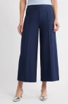 Caslonr Caslon(r) Wide Leg Crop Ponte Pants In Blue