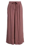 Caslonr Caslon(r) Wide Leg Linen Pants In Purple Taupe