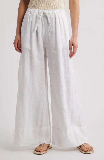 Caslonr Caslon(r) Wide Leg Linen Pants In White