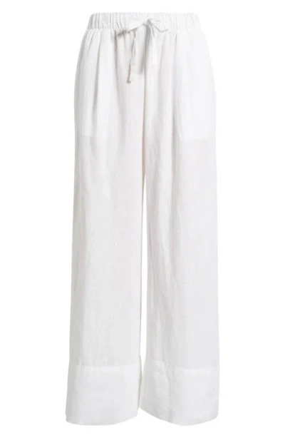 Caslonr Caslon(r) Wide Leg Linen Pants In White