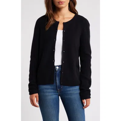 Caslonr Caslon(r) Wool & Cashmere Cardigan In Black Rock