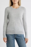 Caslonr Caslon(r) Merino Wool Blend Crewneck Sweater In Grey Heather