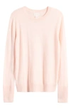 Caslonr Caslon(r) Merino Wool Blend Crewneck Sweater In Pink Peony Bud
