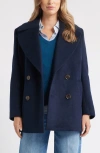 Caslonr Caslon(r) Wool Blend Peacoat In Blue