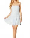 Cason Couture The Eliana Strapless Sequin Mini Dress In Light Blue