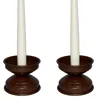 Caspal Brown Gift Set Chocolate Matte Candlesticks – Handmade Italian Design In Brown