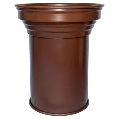 Pre-owned Caspal Brown Matte Aluminum Side Table, Italian Minimalist Design, 2020s